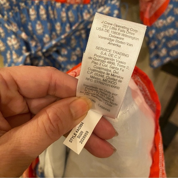 NWT~J. CREW Women V-Neck Cover-Up Dress in Classic Print Tie Waist Dress-Small - Picture 8 of 9